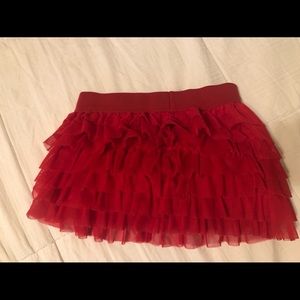 Red Ruffled Skirt